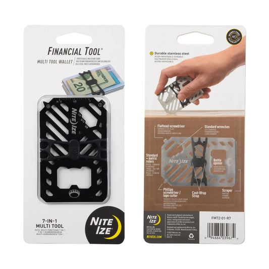 NITE IZE Billetera Financiera Rfid Blocking Multiherramienta Negra.