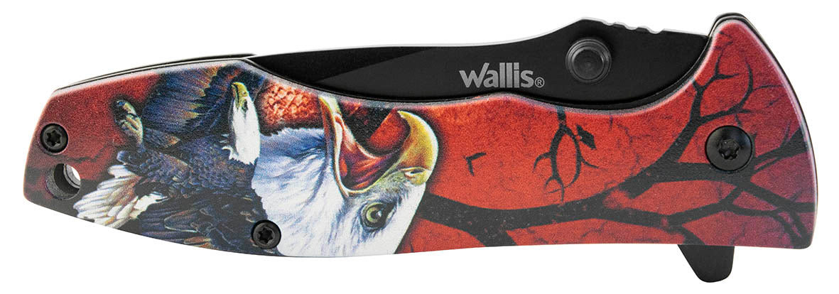 WALLIS Navaja de Bloqueo Diseño "ÁGUILA", Acero Inoxidable con Clip