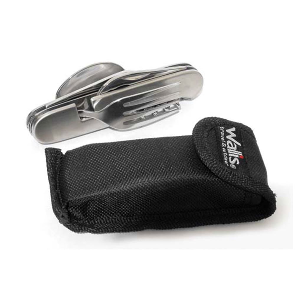 WALLIS Cubierto con 8 Usos, Desprendible A 2 Piezas, Mango Metal y Funda.