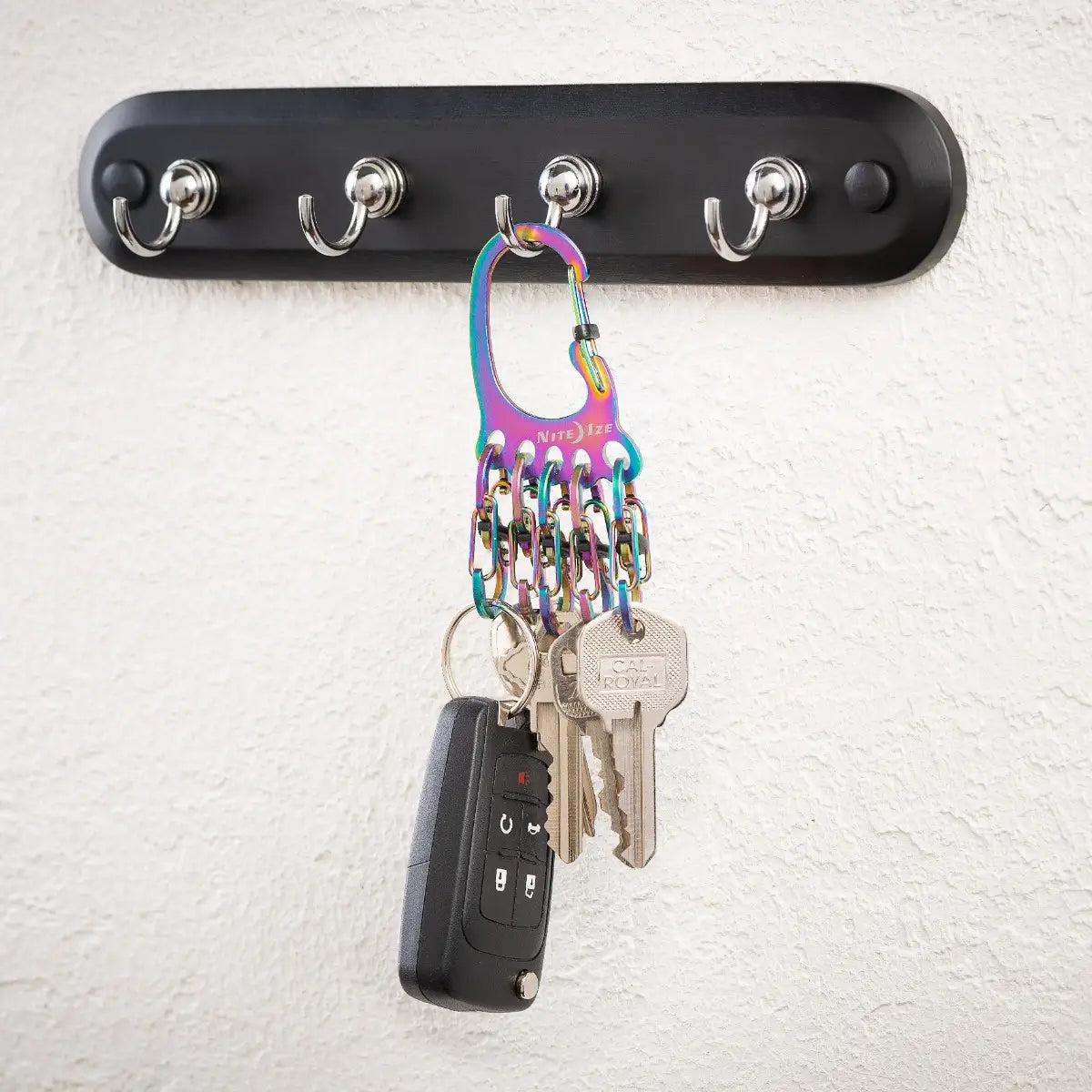Nite-ize Big Foot Locker Keyrack Stainless Iridescent USA.