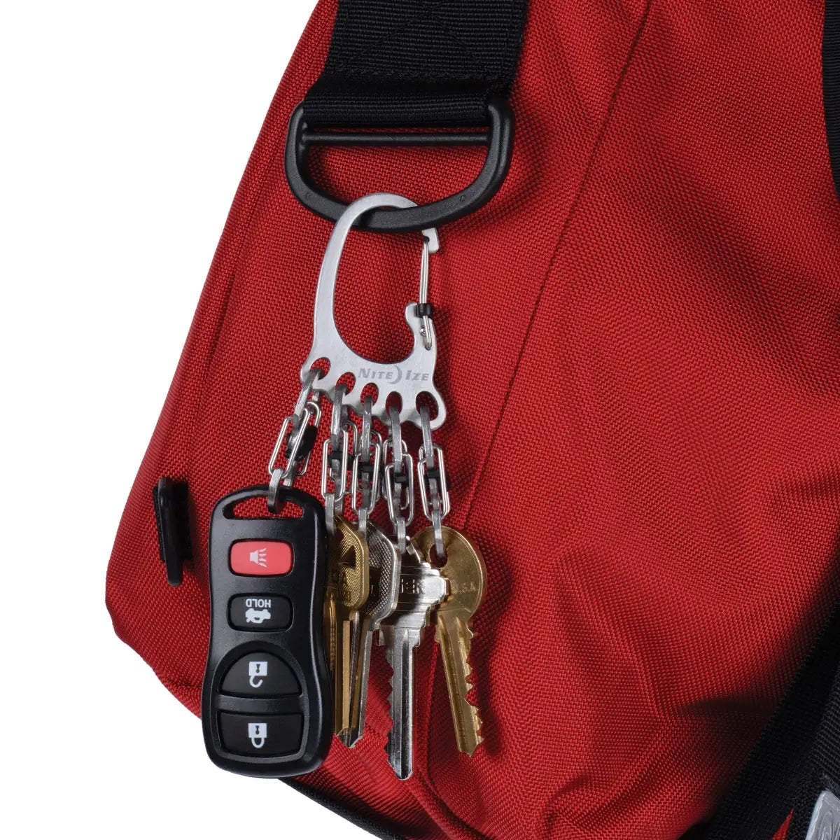 Nite-ize Big Foot Locker Keyrack Stainless Iridescent USA.