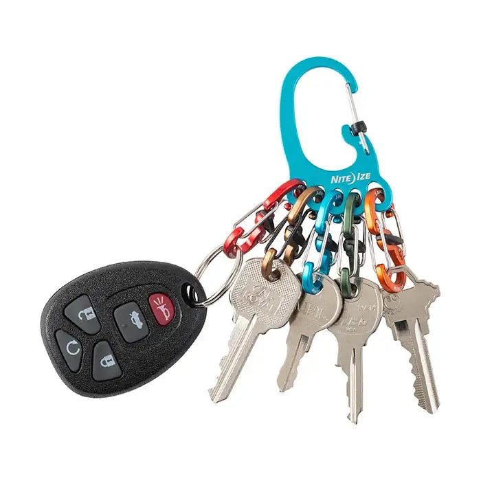 Nite Ize Bigfoot Locker® Keyrack Aluminum Blue, 5 S-Biner Color Azul