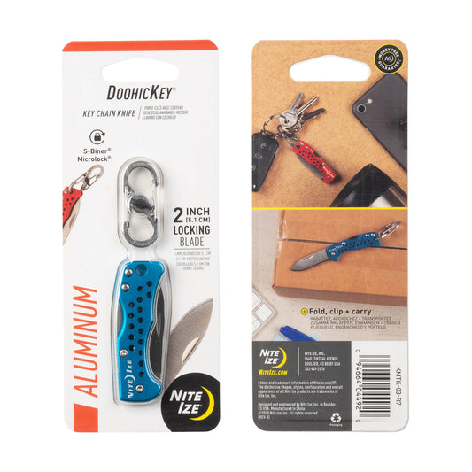 Nite Ize Doohickey® Key Chain Knife 2inch Aluminium S- Biner USA