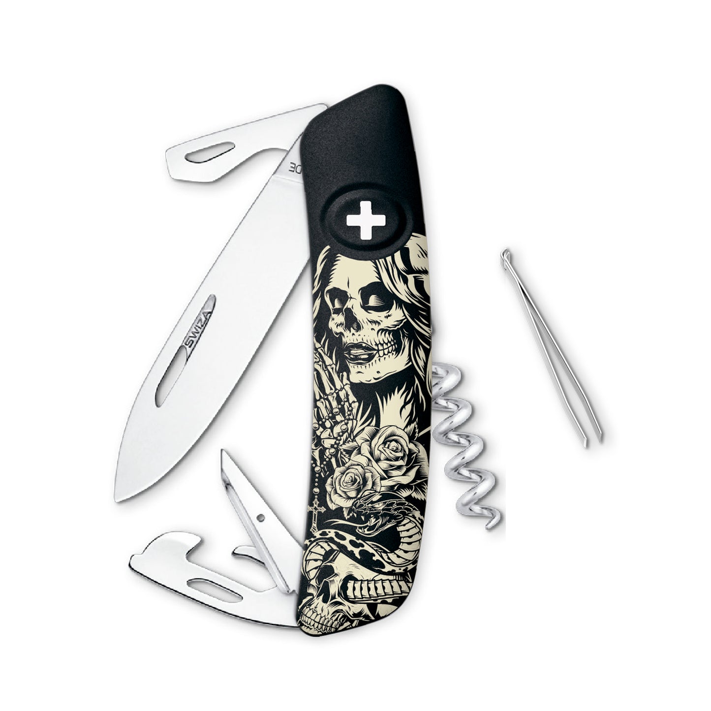 SWIZA Edición Especial Día De Muertos D03,  11 - Usos Negro Hecho en Suiza.