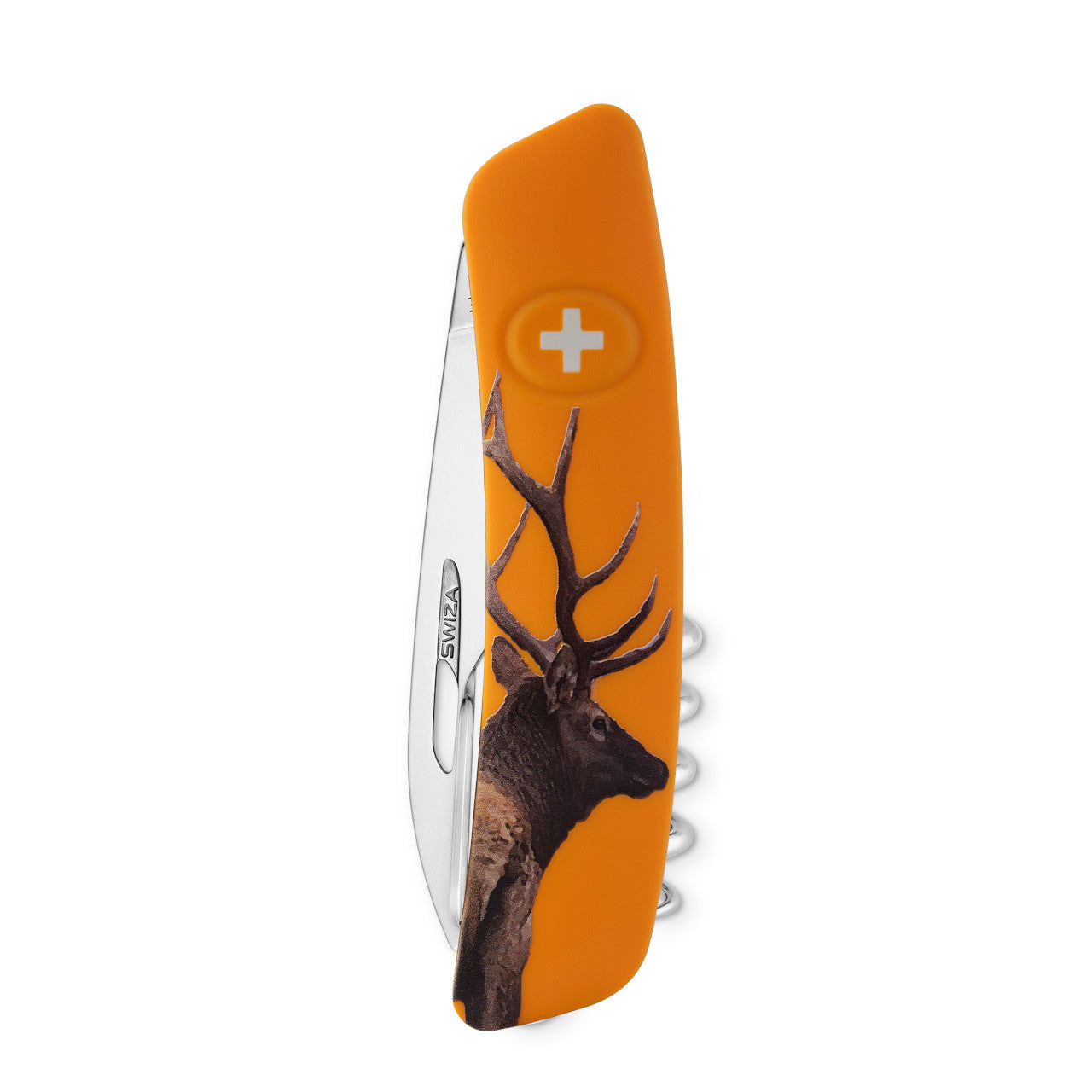 SWIZA BULL ELK TT03, 11 - Fuciones Naranja. Hecho en Suiza.