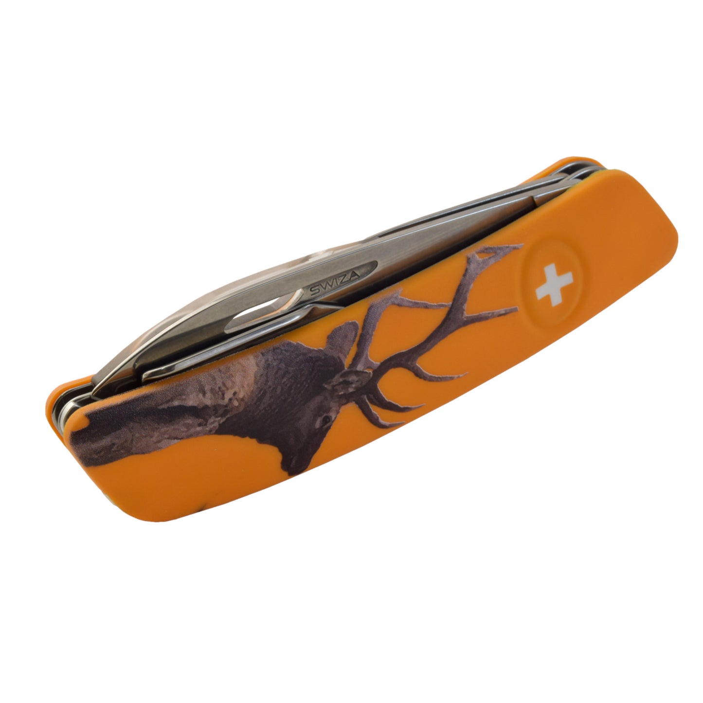 SWIZA BULL ELK TT03, 11 - Fuciones Naranja. Hecho en Suiza.