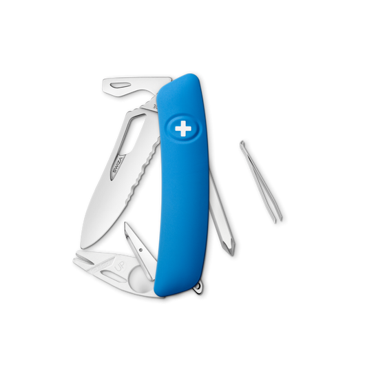 SWIZA Single Hand SH04 TR- TT, 12 - Funciones. Azul Hecho en Suiza.