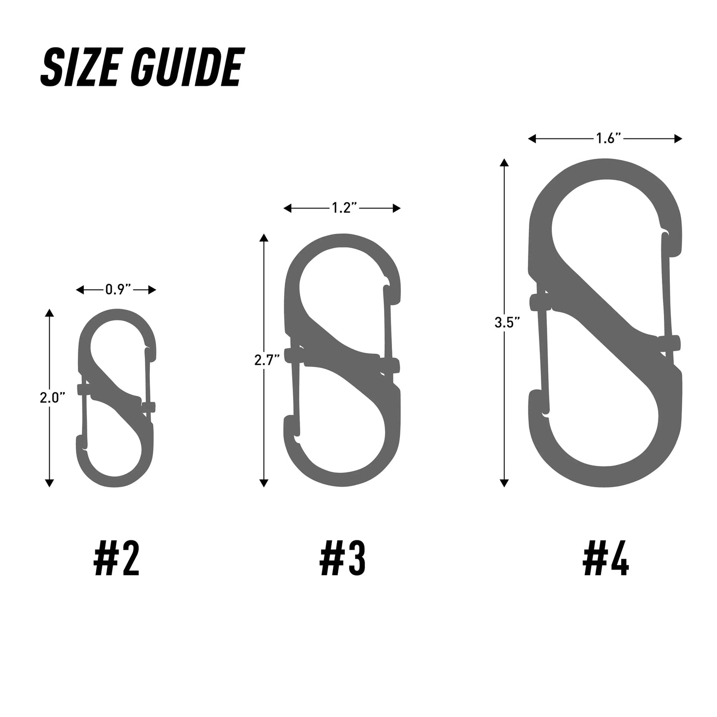 Nite Ize S-biner® Slidelock® Aluminio #3 Coyote USA.