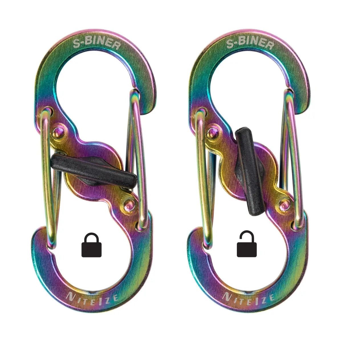 Nite-ize Big Foot Locker Keyrack Stainless Iridescent USA.