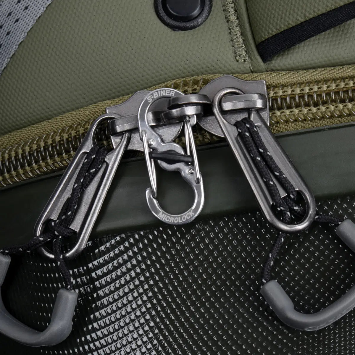 Nite Ize Pack 5. S-Biner® Microlock® Acero Inoxidable Negro Hecho en USA.