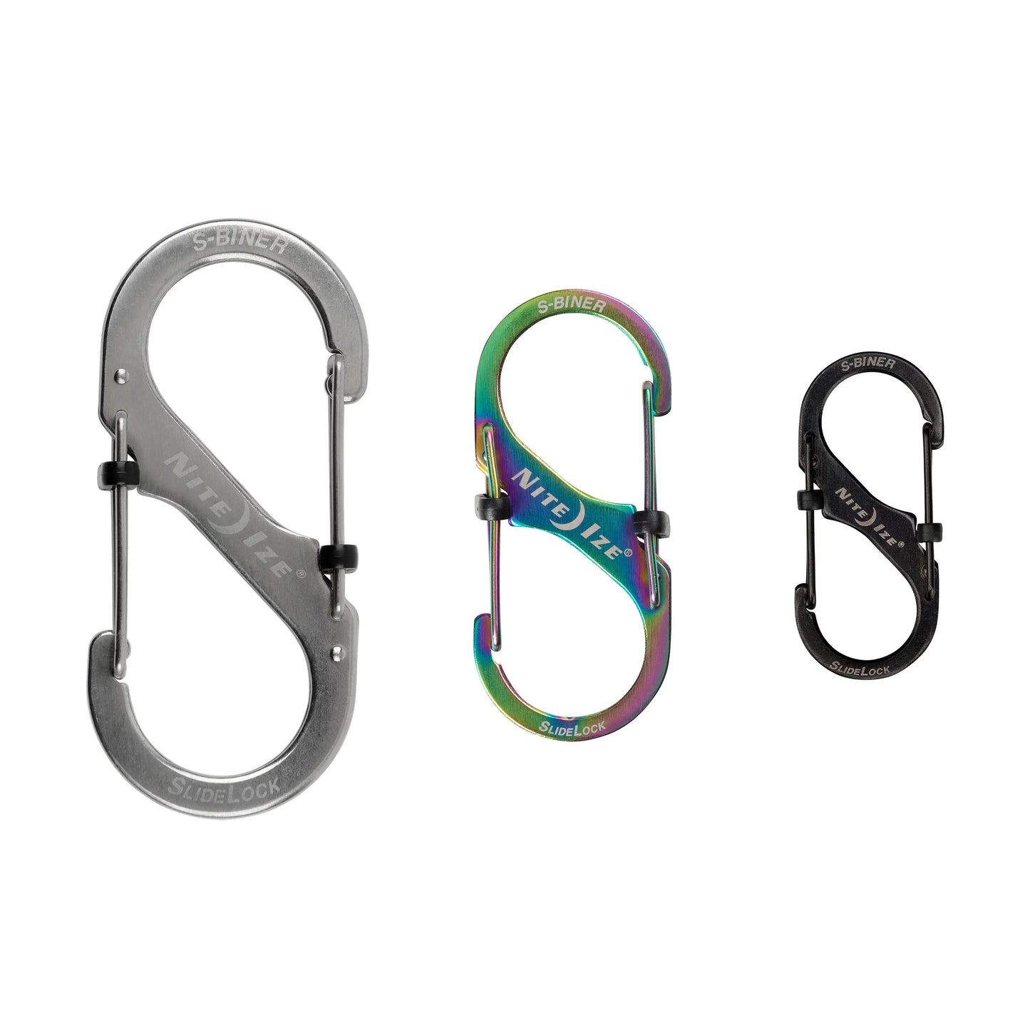 Nite Ize S-biner® Slidelock® De Acero Inoxidable SPECTRUM #2.  U S A