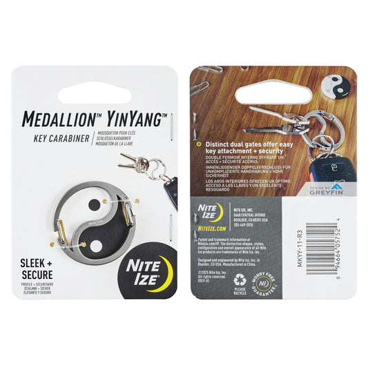 Nite Ize Medallion Yinyang Key Carabiner Stainless Steel USA