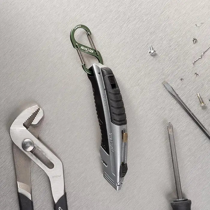 Nite Ize S-biner® Aluminum Verde Olive Dual Carabiner #3 USA.