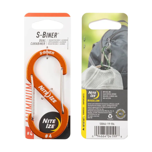 Nite Ize S-biner® Aluminum Naranja Dual Carabiner #4 U S A.