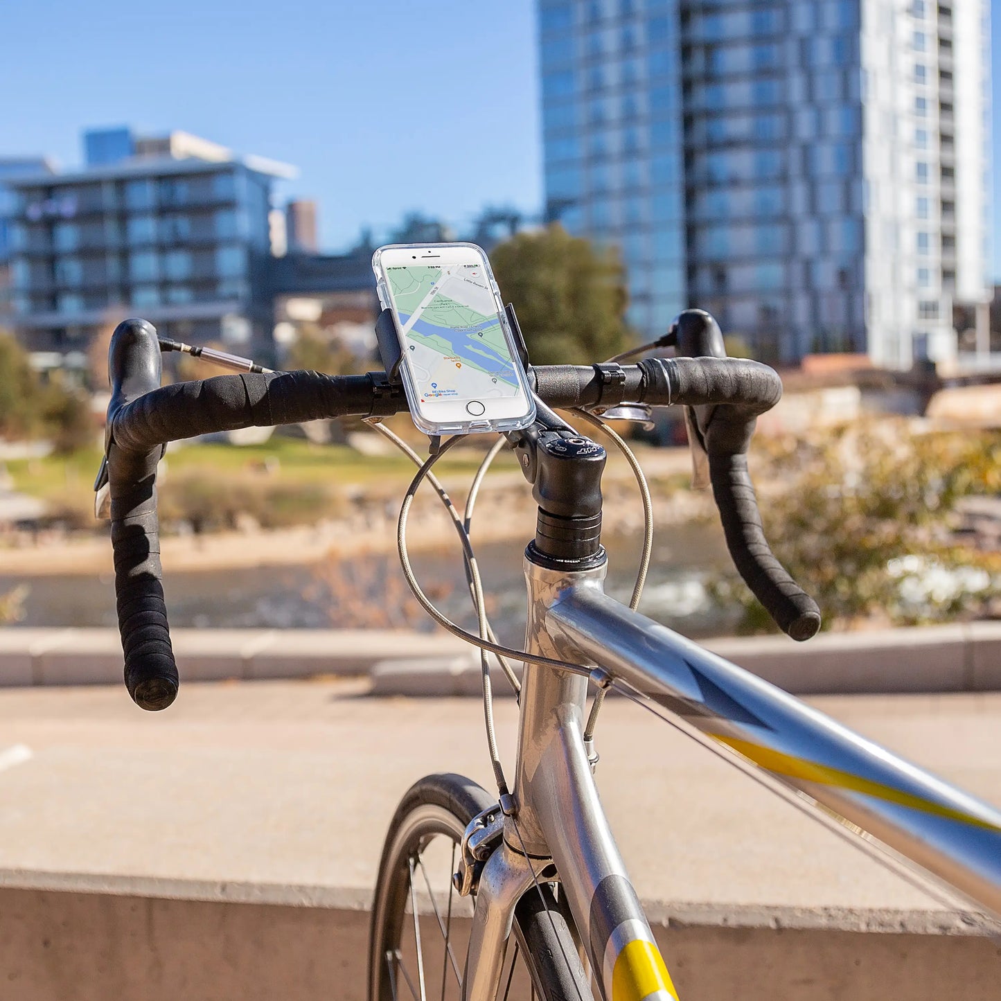 Soporte De Celular Para Bicicleta Squeeze Rotating 360° . Negro
