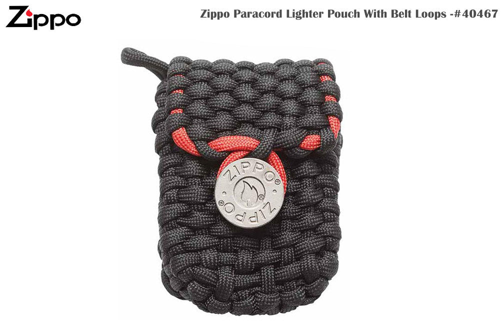 Funda Zippo Naylon Paracord Con Presilla Cinturon U S A