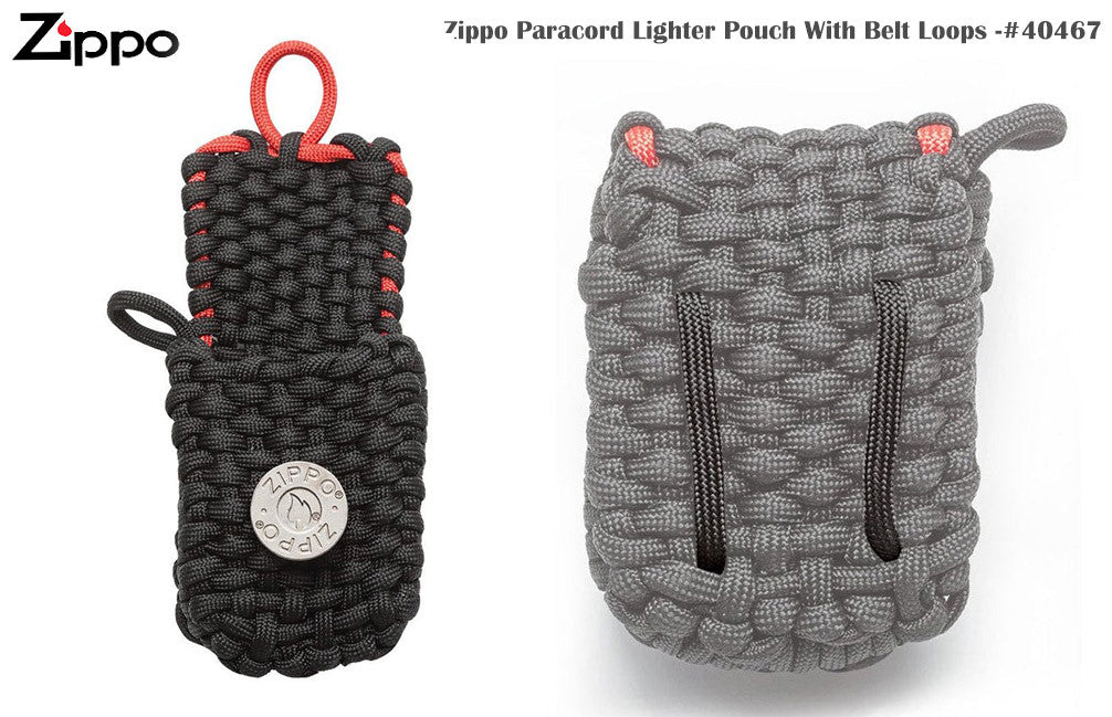 Funda Zippo Naylon Paracord Con Presilla Cinturon U S A